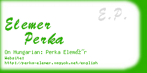 elemer perka business card